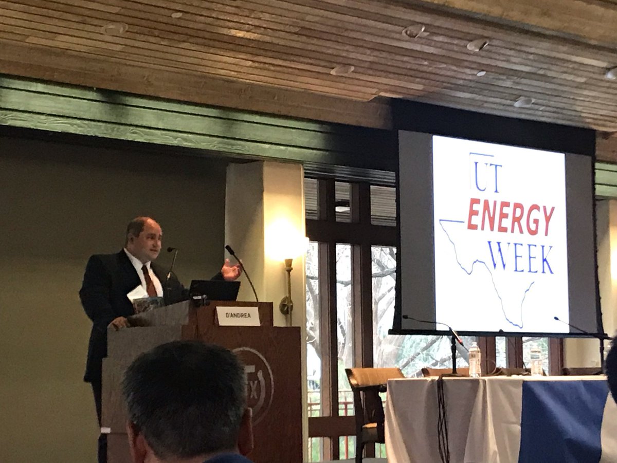 PUCTX's tweet photo. Commissioner Arthur D'Andrea addressed the @UTEnergyWeek gathering today, discussing the realities of new grid technologies. #UTEW https://t.co/jLthagc6Bo