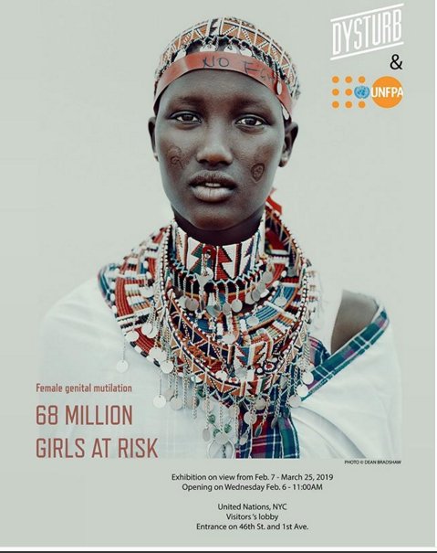 Exhibition United Nations headquarters in NYC Feb 6 opening of “Female Genital Mutilation: 68 Million Girls at Risk” a collaboration w/ the <a href="/UNFPA/">UNFPA</a> <a href="/Dysturbofficial/">Dysturb</a>. Photo <a href="/deanbradshaw/">Dean Bradshaw</a> images will also be displayed as mural art around NYC. #WomenMatter #photography
