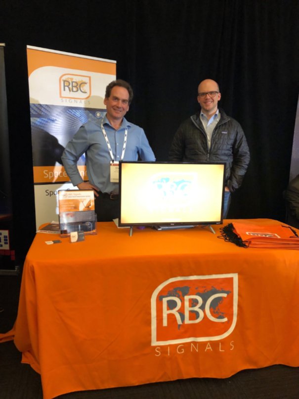 Stop by our booth (#34) today at SmallSat Symposium to meet the team & talk space communications! #RBCSignals #SmallSatSymposium