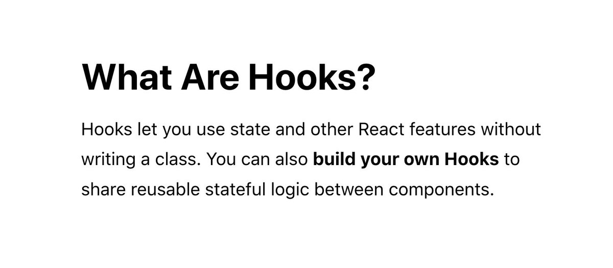 reactjs's tweet image. We’ve just released React 16.8 with a stable version of Hooks. React Hooks let you use features like local state and lifecycle without writing a class. They’re fully backwards-compatible and you can start using them today. reactjs.org/blog/2019/02/0…