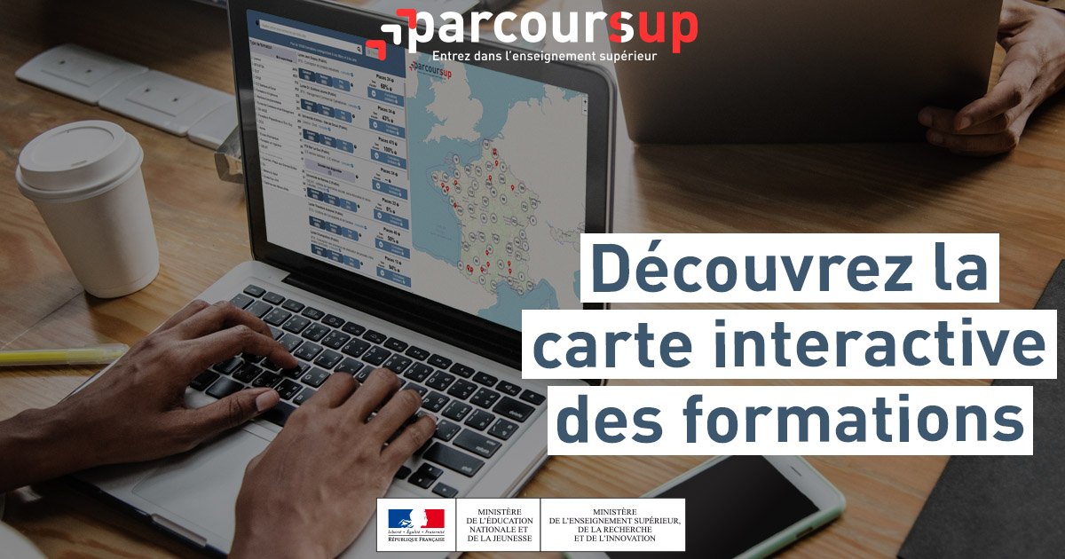 parcoursup_info's tweet image. 💡Une carte interactive des formations est disponible dès aujourd’hui sur #Parcoursup ! Elle vous aide à formuler vos vœux et facilite vos recherches en vous donnant de nouvelles infos ➡️ carte.parcoursup.fr