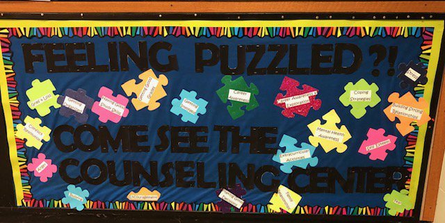 Feeling Puzzled? Come visit the Elwood Middle School Counseling Center. Mr. Schwartz, Ms. Lederer, Mrs. DeJesus and Mrs. Mir are here to help!