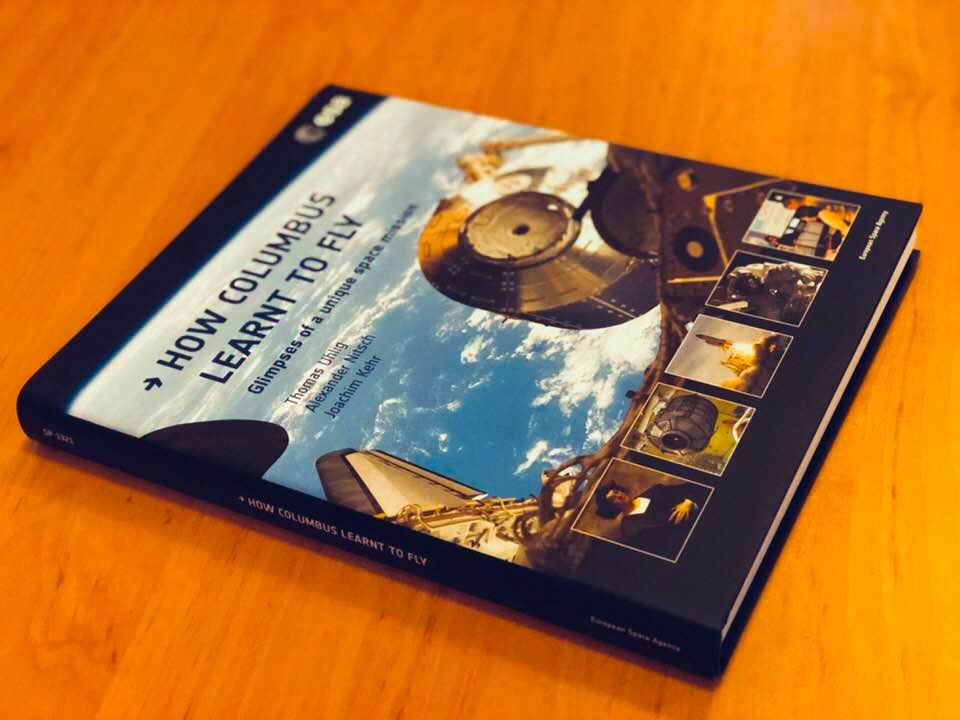 EuroSpaceHist's tweet photo. We're marking the launch anniversary tomorrow of #Columbus, our #science lab on the @Space_Station, with a BOOK #giveaway. On 7 Feb 2008, a new chapter in #ScienceAtESA began. For a chance to win #ESA's 'How Columbus Learnt to Fly', Like &amp; RT, we'll pick a winner next week! https://t.co/BVX5qiPdaJ