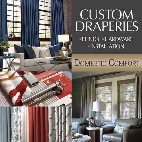 Handcrafted draperies go hand-in-hand with the aesthetics of today's trending interiors. domesticcomfort.com/Custom-Draperi…