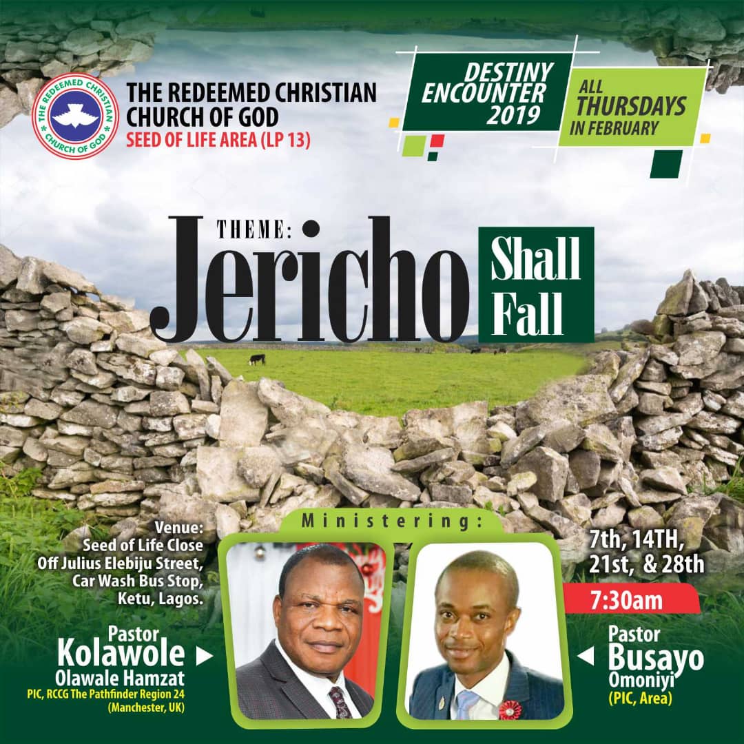 desencounter's tweet photo. Now Jericho was tightly shut because of the sons of Israel; no one went out and no one came in. 2 And the LORD said to Joshua, “See, I have given Jericho into your hand, with its king and the valiant warriors.
#JerichoShallFall #Victory #February2019 #DestinyEncounter https://t.co/gRpCbhxQ4r