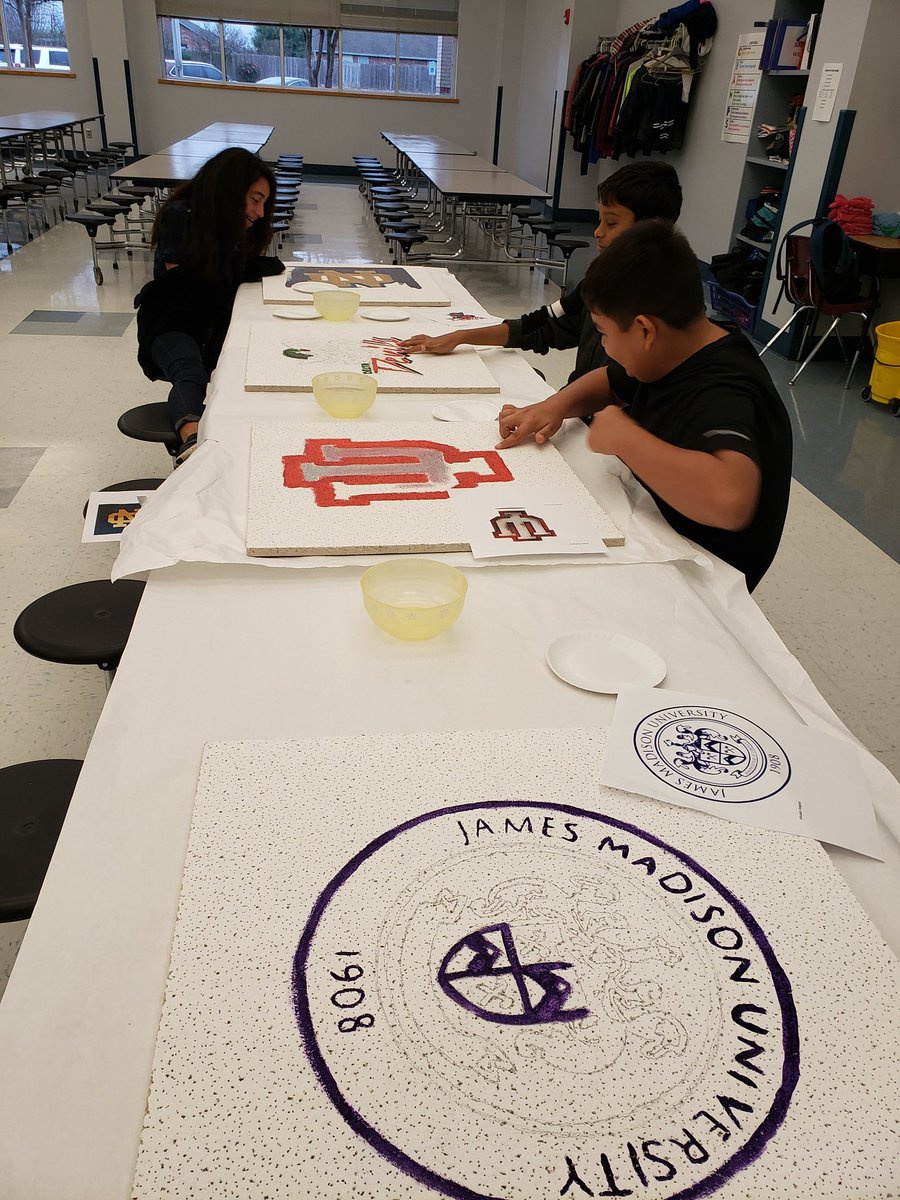 PiperCCameron's tweet photo. Our @AvidGrove classes @Cypress_Grove are getting their college ceiling tiles painted! @CSISD_AVID #thegrovegoestocollege https://t.co/8By0d6ZpfO