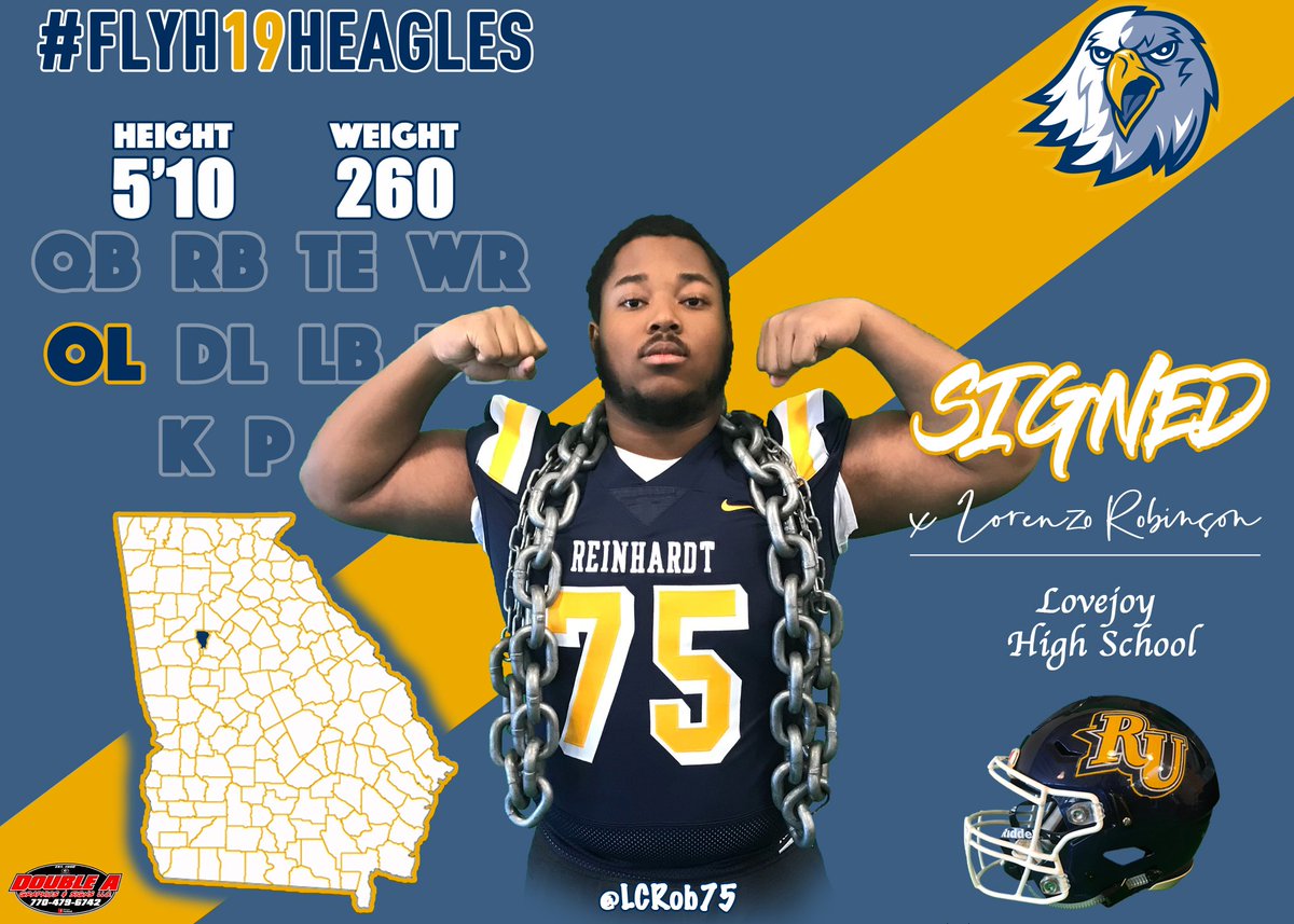 ReinhardtFB's tweet photo. Welcome to the Nest, @LcRob75 🦅

HS: @WildcatsLovejoy 

🖊️: Signed! 

#FlyH19hEagles #NSD19 #PAYthePRICE

@Coach_JMiller https://t.co/oCXutbPxjl