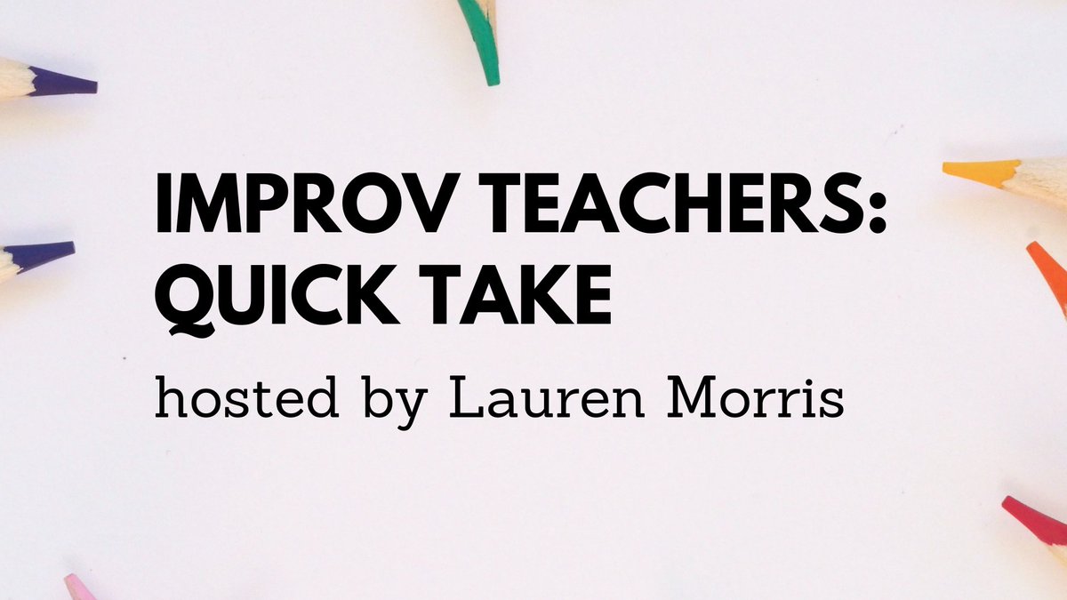 improvteachers's tweet image. Improv Teachers: Quick Takes is coming to YouTube. First episode drops tomorrow! Here's an intro video and GULP for going out on that video limb! buff.ly/2HT7l3M #quicktake #videodebut #teach #teachers
