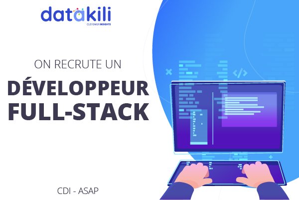 datakili_'s tweet photo. [Job] - Envie de rejoindre une équipe dynamique et de travailler sur un marché en plein boom ? @datakili_ recrute un développeur Full-Stack ! https://t.co/SUyQDL0nbM
#recrutement #Java #React #startuplife https://t.co/FHdq703xc4