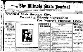 AmericanDxFM's tweet photo. False accusations of black-on-white rape ignited the 1908 #SpringfieldRiot. Black men were lynched. On S3E9 of #ISIHpodcast we explain the #RapeMyth / #Lynching / #GunRights link: https://t.co/FZyXX00UyT #GVP #NRA #2A #WhiteSupremacy #Terrorism #EveryTown #ThisIsOurLane https://t.co/1xqQAeWWuB