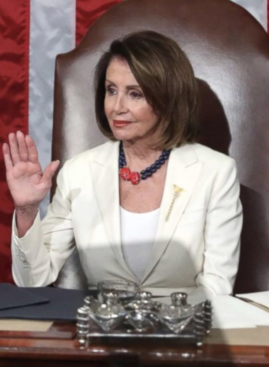 Felicia On Twitter Nancy Pelosi Wearing A Necklace With 2 Red Balls On Blue Beads Symbolism At Its Finest