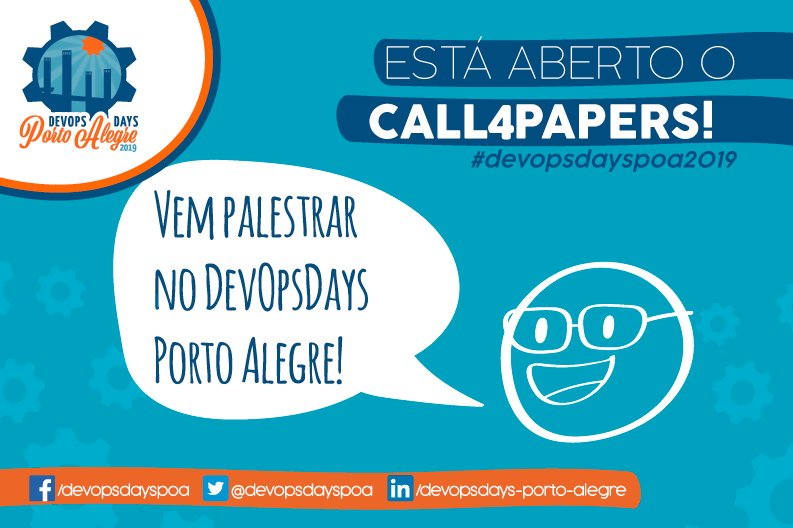 poadevopsday's tweet photo. Você sabia? Para a edição de 2019 do DevOpsDays Porto Alegre, esperamos mais de 250 pessoas? Imagina compartilhar seu conhecimento com essa galera? Não perde tempo, acessa: https://t.co/RE1vrUEmbW, #devopsdayspoa #devopspoa #culturadevops #devopsdays #devopsdaysbr #c4pdevopsdays https://t.co/0xkSJa9Upm