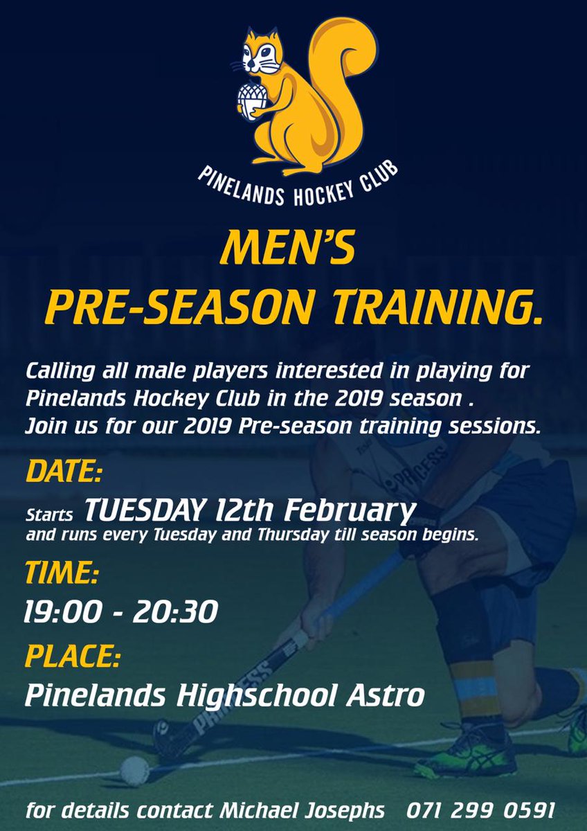 Pre-season fitness training for the men starts next week. It's open to all members and anyone else looking to get fit. Bring a friend!