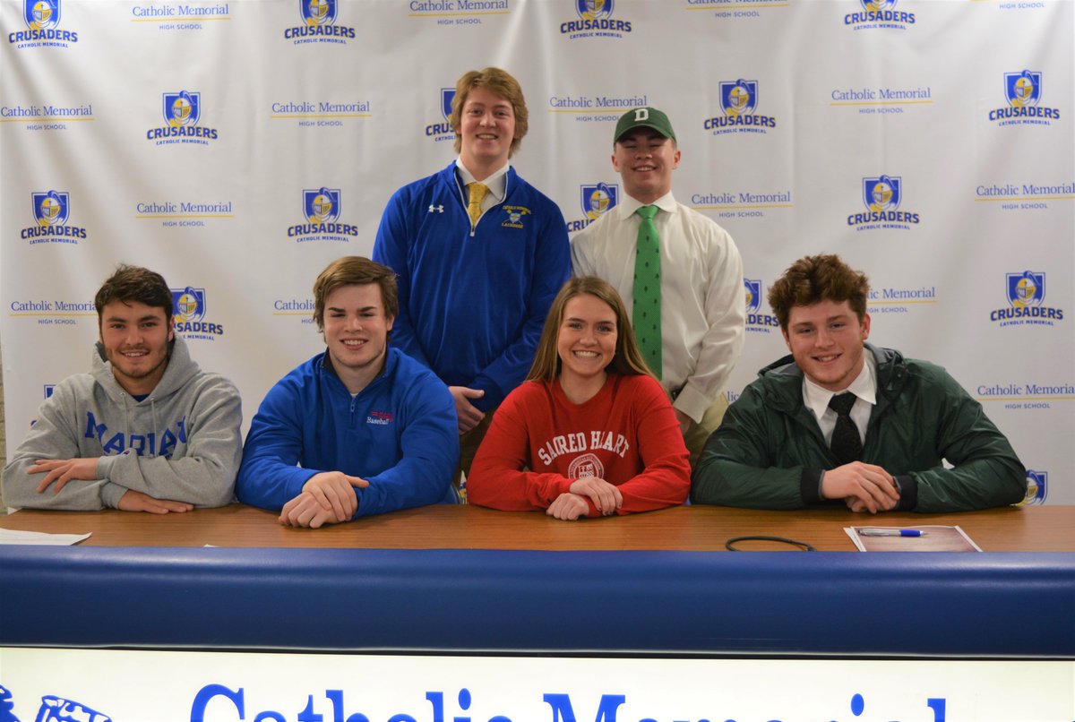 HUGE DAY! Congrats to the senior athletes who signed their NLI to play collegiate athletics. It has been an honor to have you in our programs!
Akre- LAX
Hubs and Tate- FB
Wilson- Rugby
Koz and Brown- Baseball