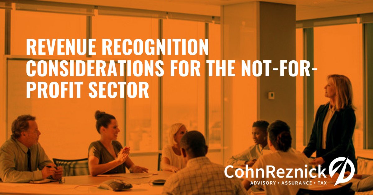 CohnReznick's tweet image. The 2014 #FASB issued ASU 2014-09 (Revenue from Contracts with Customers) is now effective for non-public entities for calendar year 2019 &amp;amp; fiscal year 2020 for #nonprofit. Learn how to better recognize revenue &amp;amp; eliminate previous inconsistencies. #RevRec ow.ly/2xpB50kJLmd