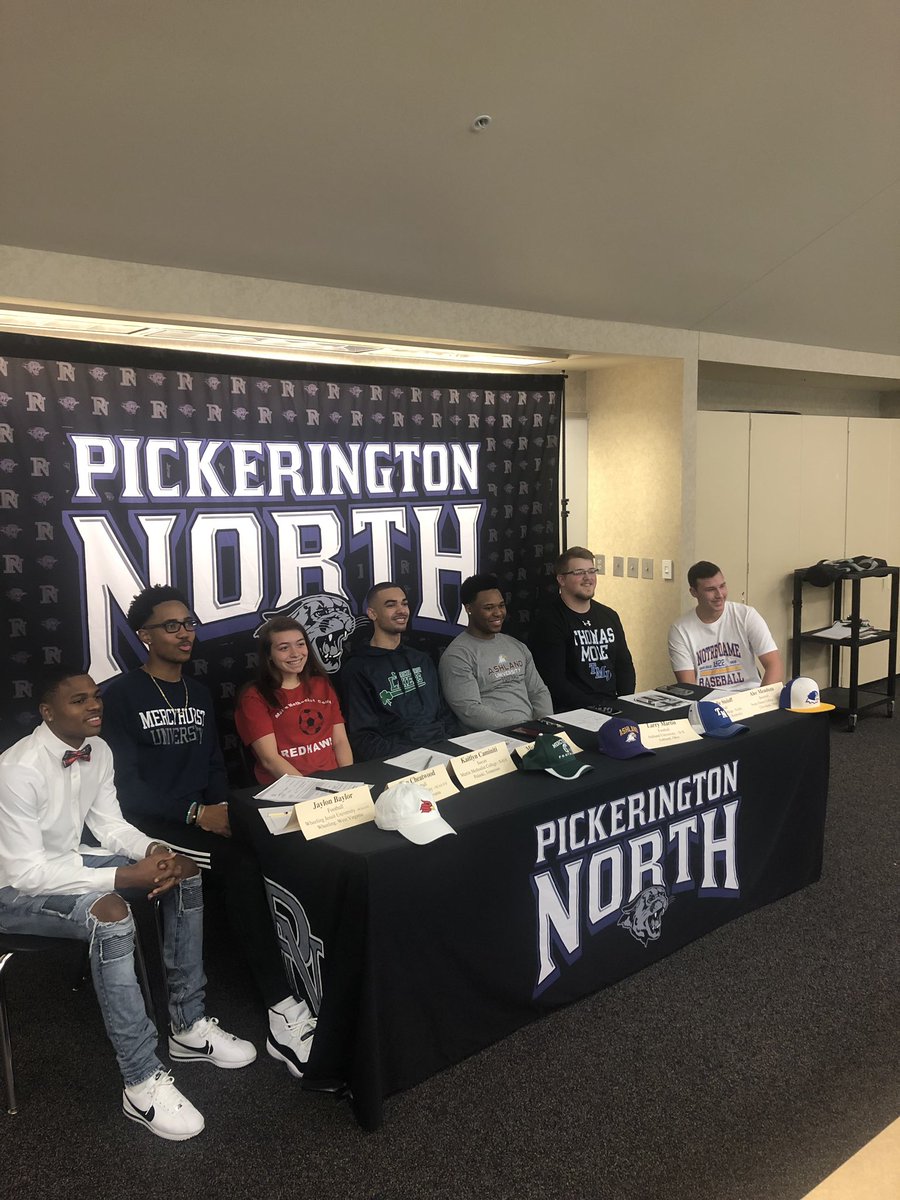 PNAthletics's tweet photo. Congratulations to a great group who will representing @PNAthletics at the collegiate level #SIGNINGDAY19 #truenorth https://t.co/QXzVD7QxWK