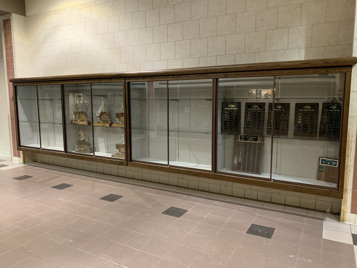 BensonLegacy's tweet photo. We are in the process of putting together our Legacy Foundation trophy cases. Our banquet plaques and State Campionship trophies have their own home to celebrate Benson Athletics! We will have more to fill the cases in the near future! #WeAreBenson https://t.co/1PuSboREcV