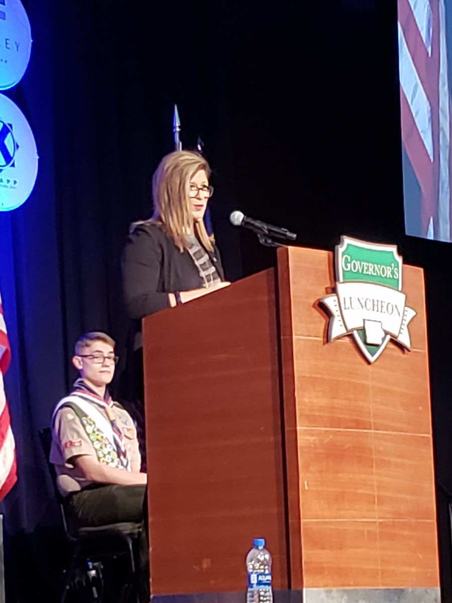 Strong leadership represented today with a first at the 2019 Governor's Luncheon for Scouting -- a woman chair  <a href="/martaacodina/">Marta Codina</a>, a woman governor <a href="/IAGovernor/">Gov. Kim Reynolds</a> and a woman keynote in <a href="/WellsFargo/">Wells Fargo</a>'s Mary Mack. #GovLunchIA