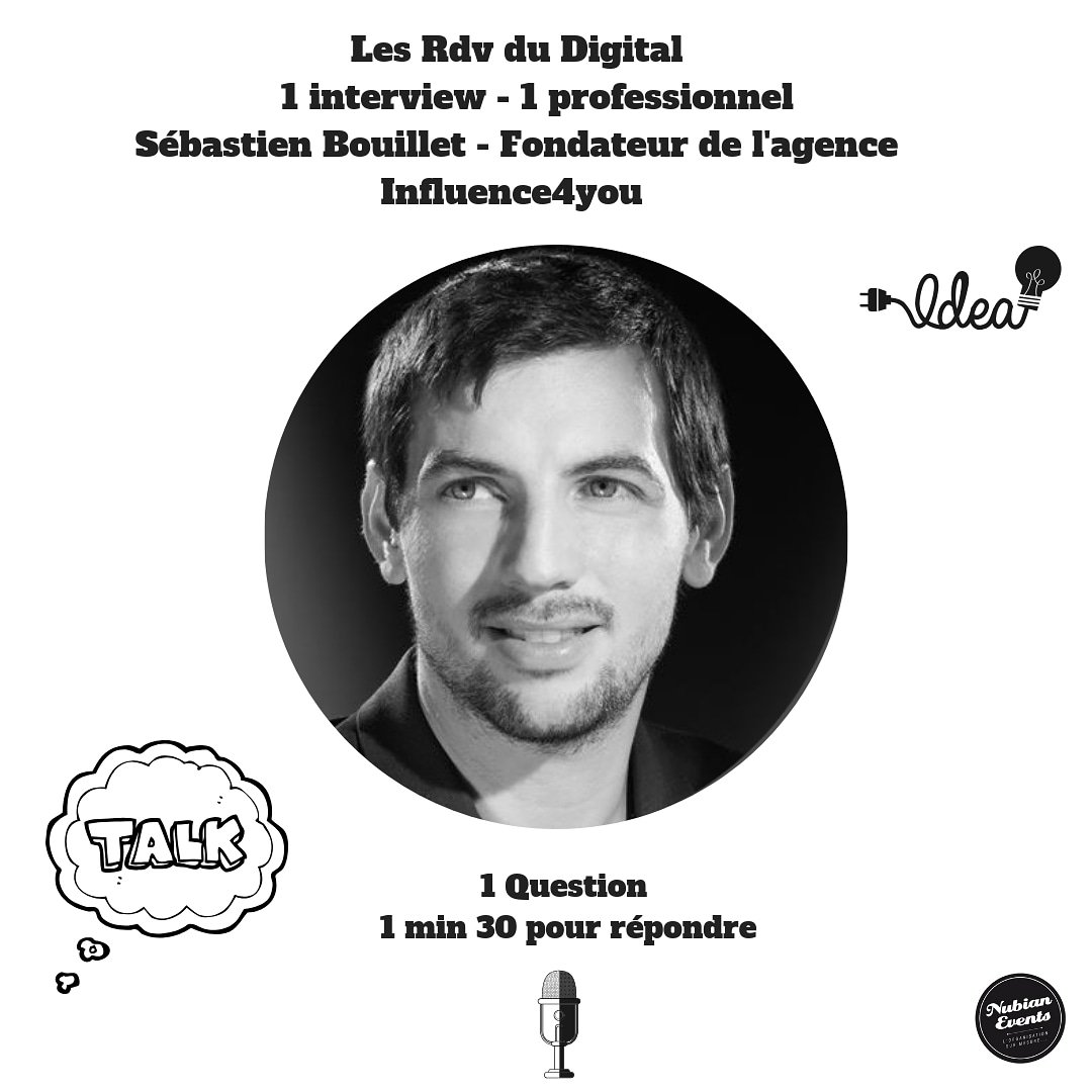 Je recevrai mardi prochain Sébastien Bouillet fondateur de l'agence <a href="/Influence4You/">Influence4You</a> pour parler #InfluencerMarketing dans les Rdv du Digital.
Un nouveau rdv, un nouveau challenge 😉
#socialmedia #influenceurs
