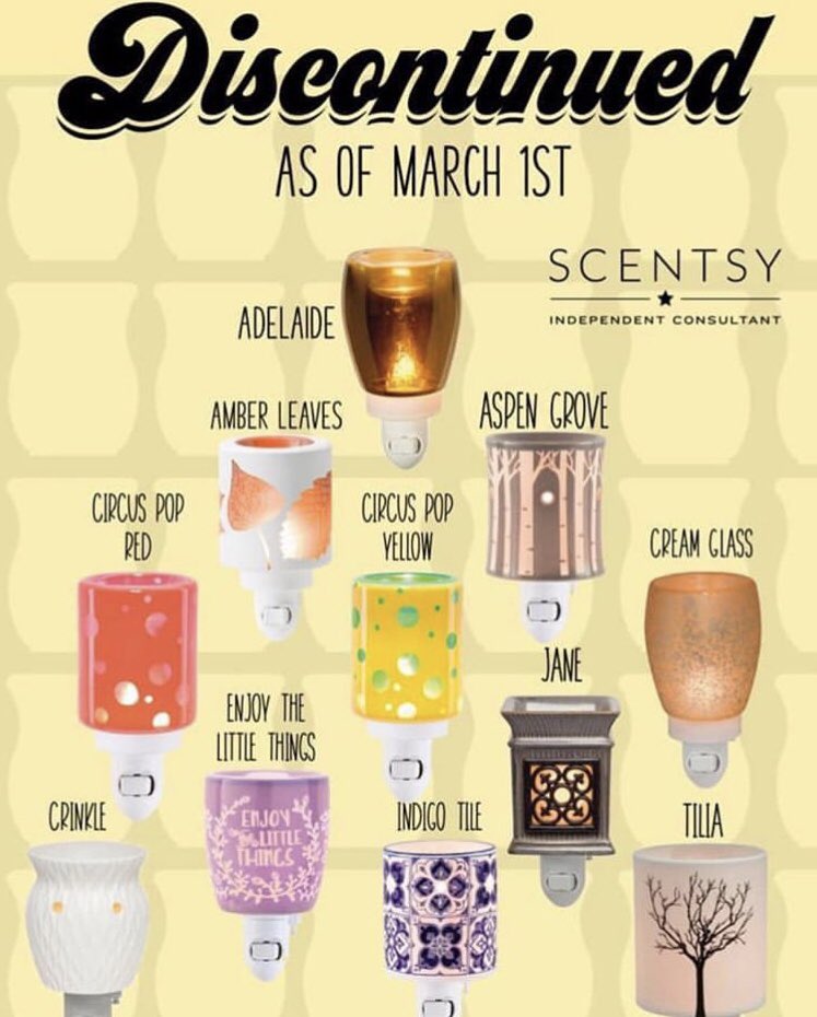 Scentsy Warmers Discontinued