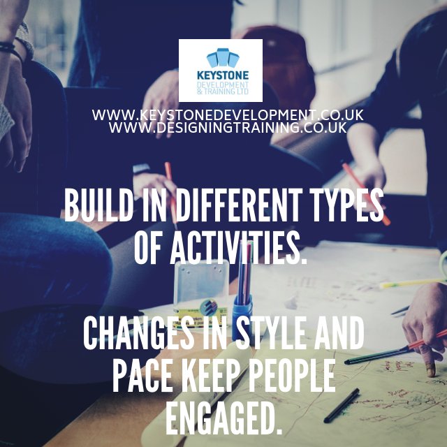 sheridan_webb's tweet image. Keep your delegates engaged in any #learning you create. #trainingdesign tip...