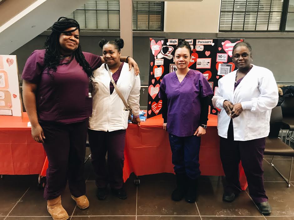 BuffaloEOC's tweet photo. UBEOC's Registered Medical Assistant students are celebrating @WNYheart Go Red for Women day by teaching the community about women's heart health. To learn more stop in and speak with our students and receive a free blood pressure check. #UBEOC #GOREDFORWOMEN #NATIONALWEARREDDAY https://t.co/1lgEHvi1TD