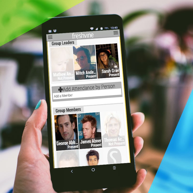 For over 10 years FV has worked well on mobile devices. Entering event attendance is specifically designed to be easy to be used on phones. Just tap the faces of who you see!