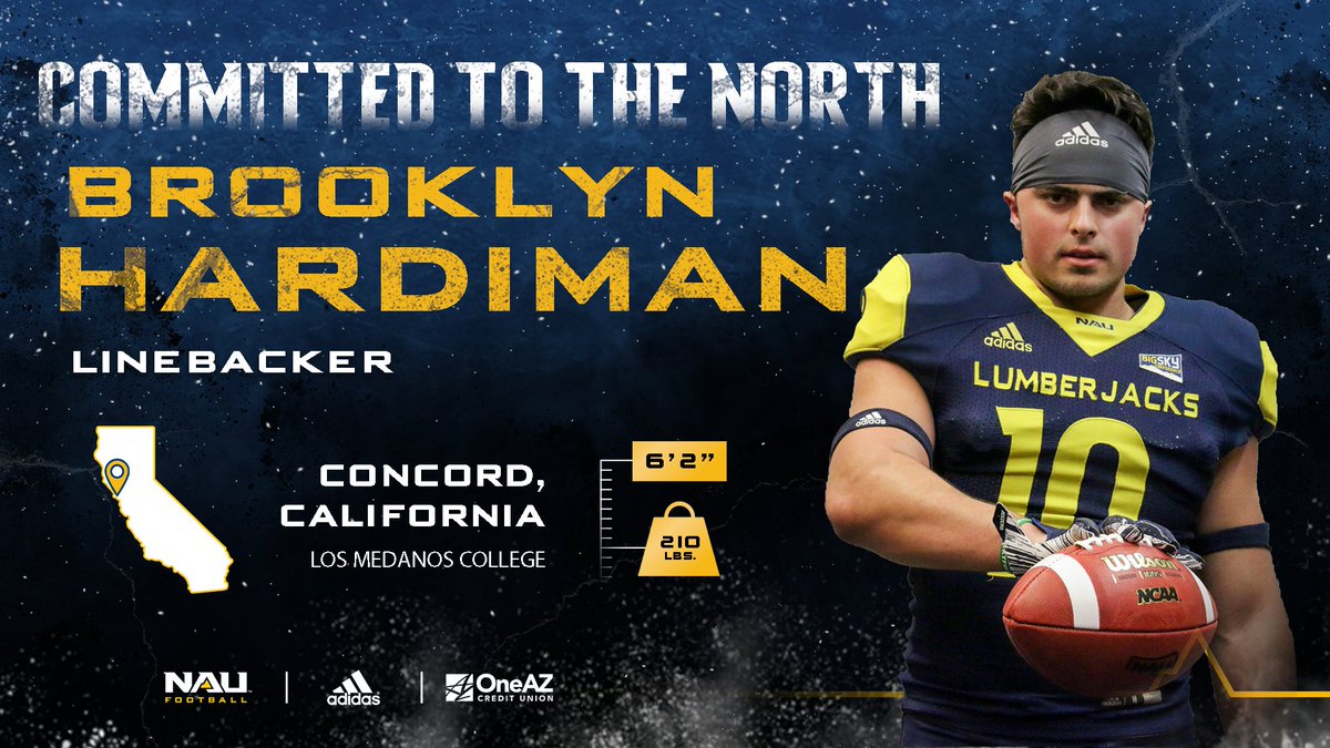 NAU_Football's tweet photo. Brooklyn Hardiman - Welcome to the North!

#NAUStrong ⚒️🌲🏈 https://t.co/7hlG9QU777