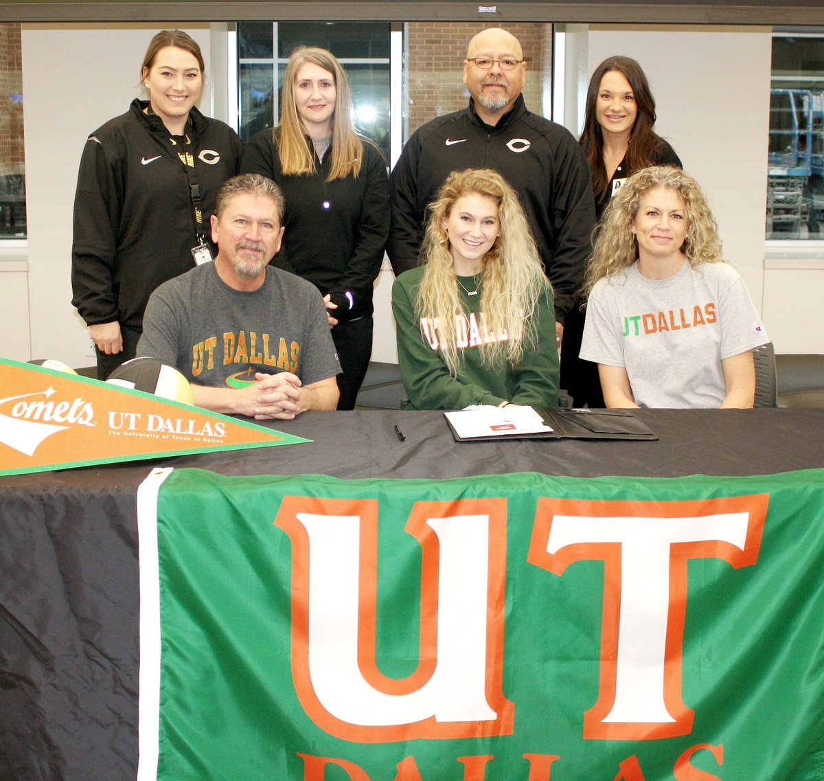 CTRsports's tweet photo. Cleburne's Abby Jones signed with the University of Texas at Dallas for volleyball this morning. #Whoosh https://t.co/vD6nAH6Pn2