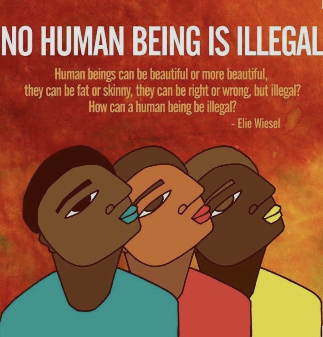 UnbrokenOne1962's tweet photo. May I just say, I’m sick to death of hearing @realDonaldTrump talk about “illegal aliens”.  These immigrants are humans and they may be desperate or afraid, but they are ultimately hopeful and determined to live a life in freedom.#ImmigrantsarenotTheProblem https://t.co/cOfXKsALf0
