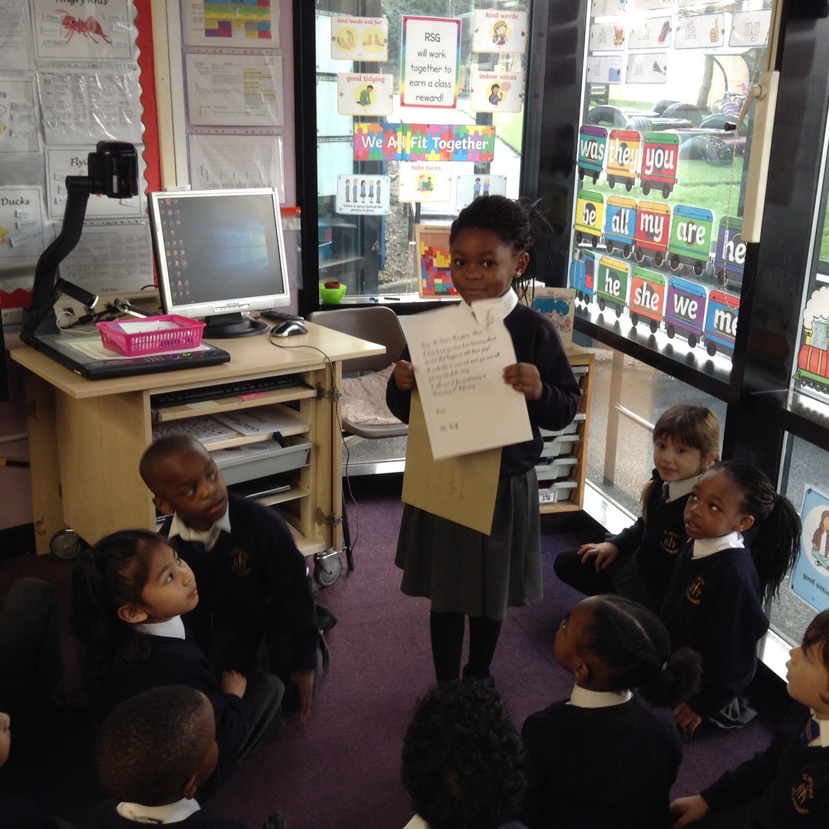 stpetersdag's tweet photo. Reception  have been reading The Three Little Pigs. We were excited to open a letter from The Wolf today. It said he was visiting our class for questioning!
The children were really excited to meet the wolf and ask their questions!
#fairytale  #BigBadWolf  #BringTextToLife https://t.co/DfpQyulVAp