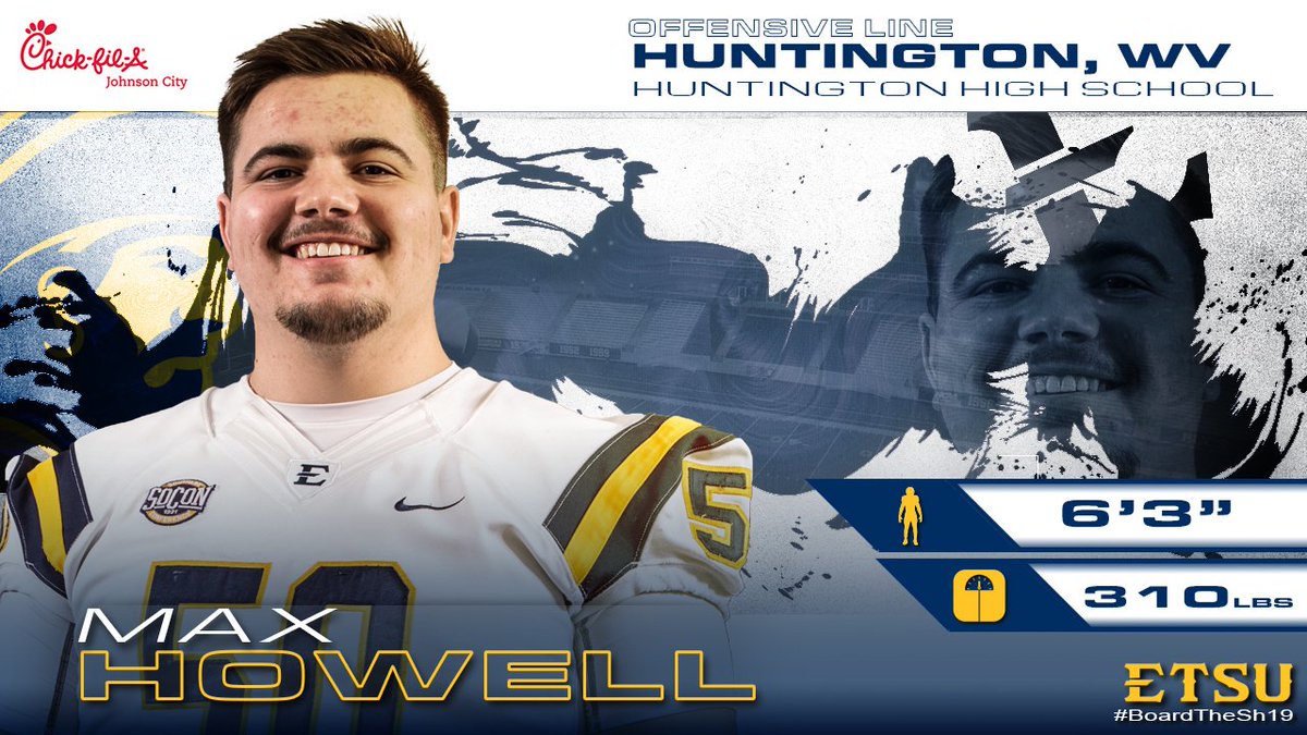 ETSUFootball's tweet image. The Bucs land another offensive lineman as Max Howell (OL – 6-3 – 310 – Huntington, W. Va. (Huntington HS) is now going to be wearing the Blue and Gold!

HIGHLIGHTS: hudl.com/video/3/793316…

#BoardTheSh19 #NSD19 #ETSUTough
