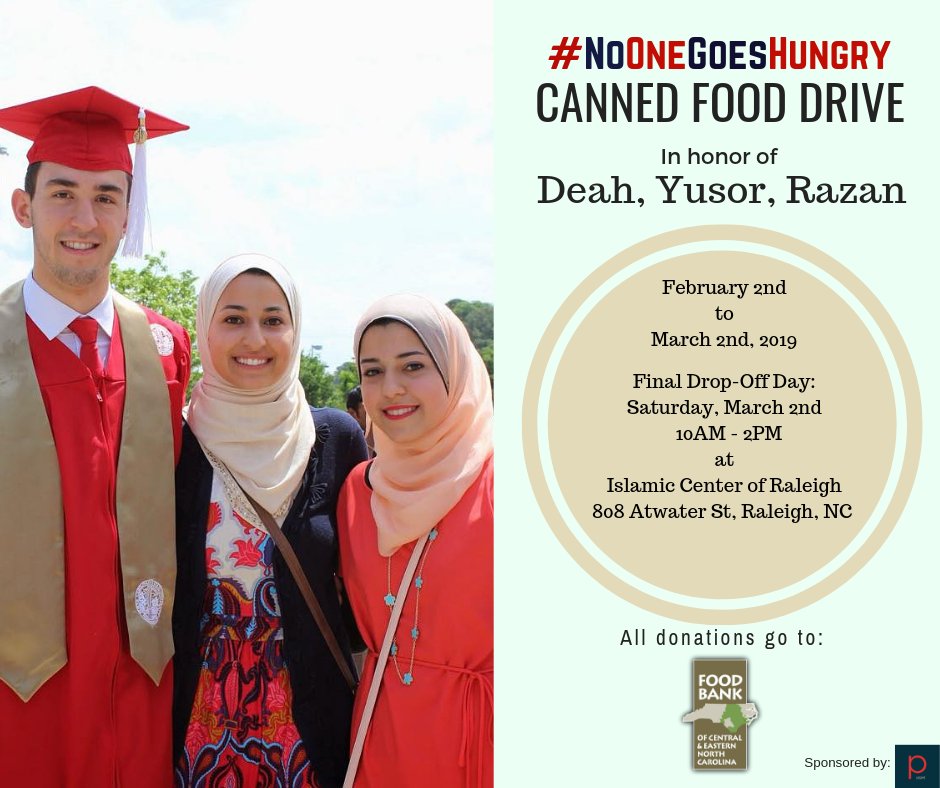 FBCRaleigh's tweet photo. For the month of February, we'll be collecting food donations for the @FoodBankCENC in honor of @OurThreeWinners. All donations can be dropped off at FBC on Salisbury Street! #fbcraleigh #februaryfooddrive https://t.co/RheDPRMlGJ