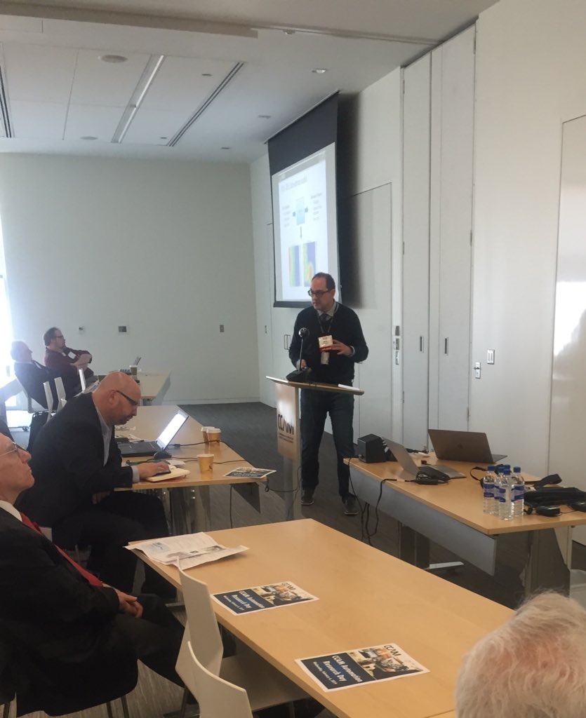 CCAMVA's tweet photo. Dr. Milos Manic from @VCUENGR discusses AI in the Factory of the Future at #CCAMAutomation Day @VCU https://t.co/6n4fxPCYxT