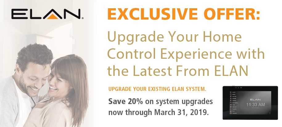 #Vancouver #Elan clients, it's time for an upgrade! Call us today to take advantage of this limited time offer from ELAN Home Systems &amp; La Scala! Learn more at: ow.ly/xotA30nAXsE