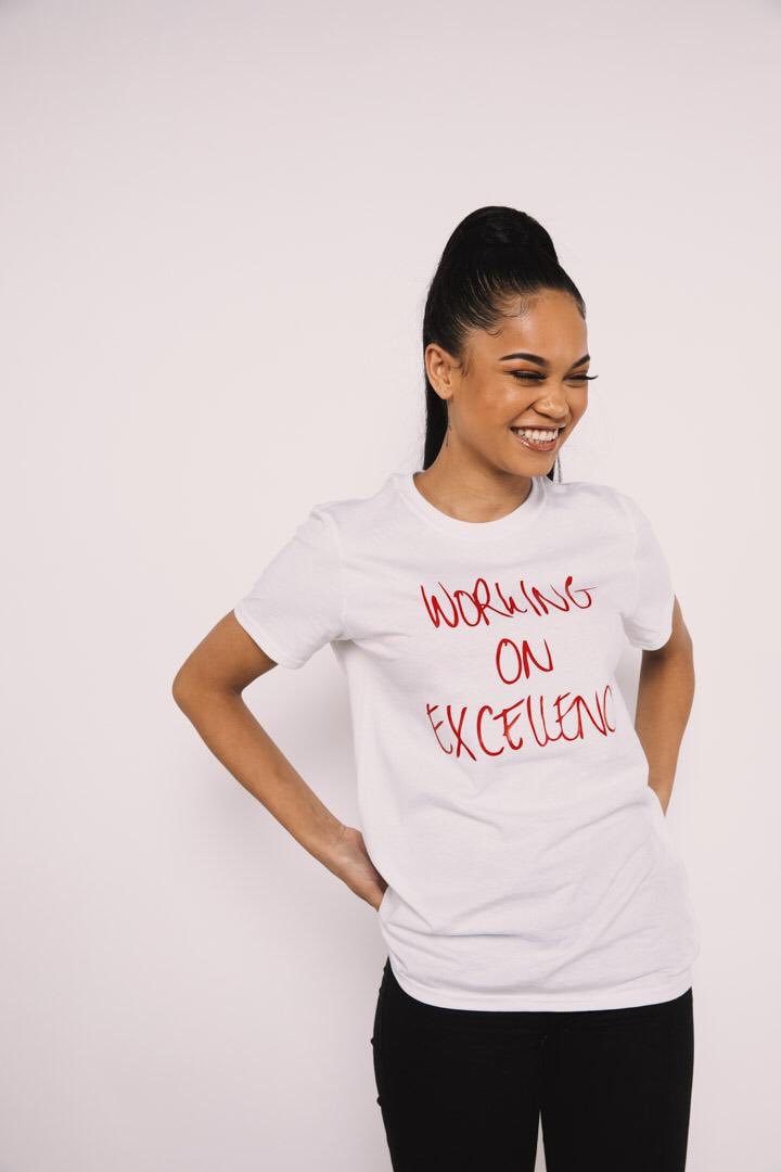 woedrobe's tweet photo. Working On Excellence Target T-Shirt | now available online 📸: @jxrdnbailey https://t.co/mb8E3Xly7n