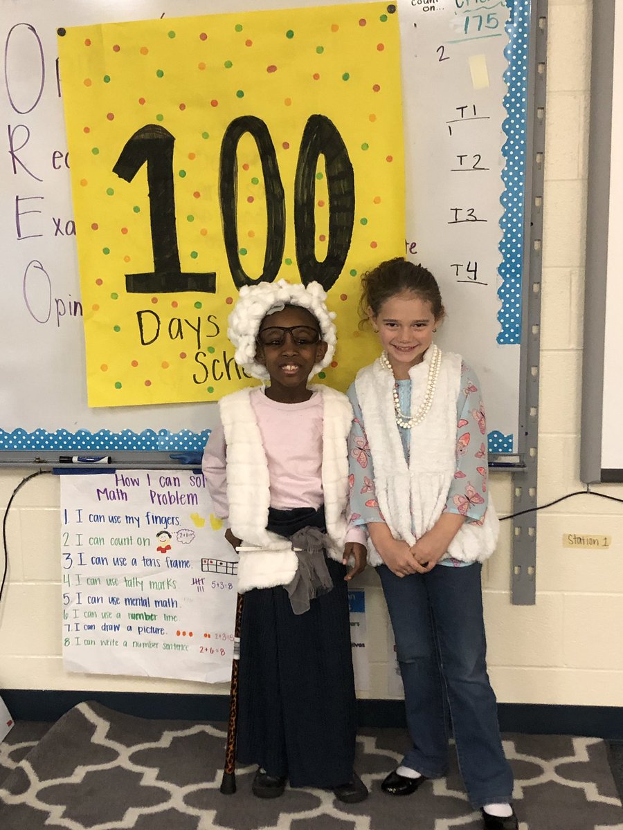Dressing up for the 100th day of school!
