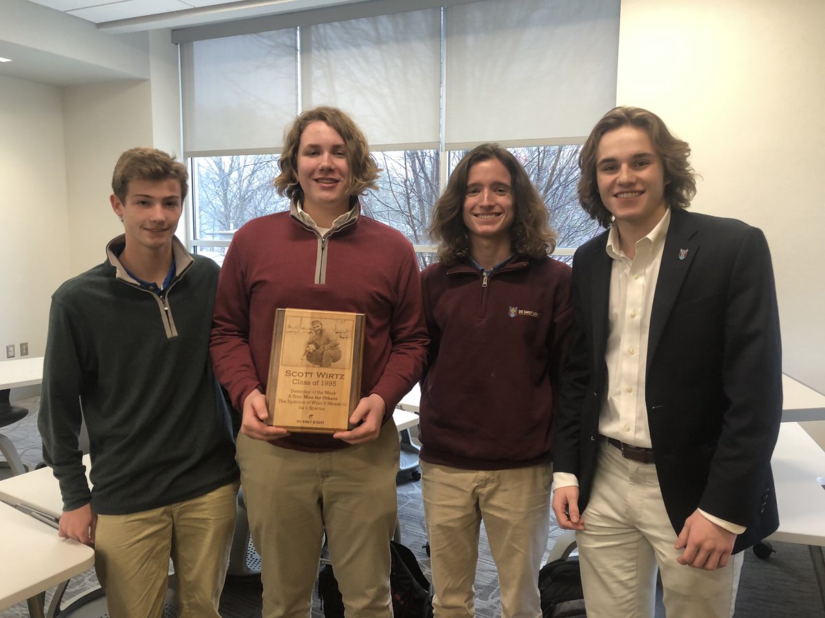 DeSmetJesuitHS's tweet image. Spartans gather to learn about &amp;amp; celebrate the life of alum Scott Wirtz ‘95 and talk about how all can live their life as a #Man4Others #RIPScott