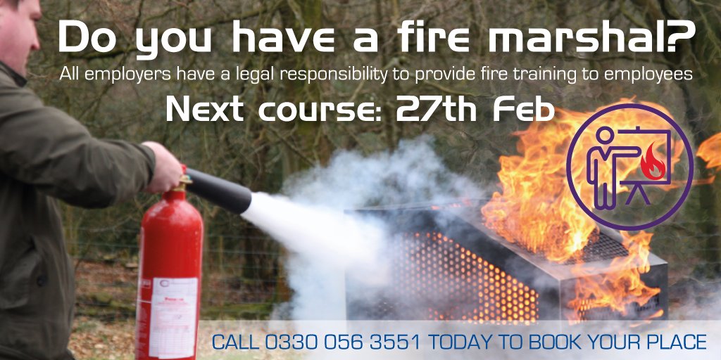 FEW PLACES REMAINING! ONLY £49+vat BOOK TODAY - to avoid disappointment! 0330 056 3551 / enquiries@alertfireandsecurity.co.uk #FIREMARSHALTRAINING #FIRESAFETY