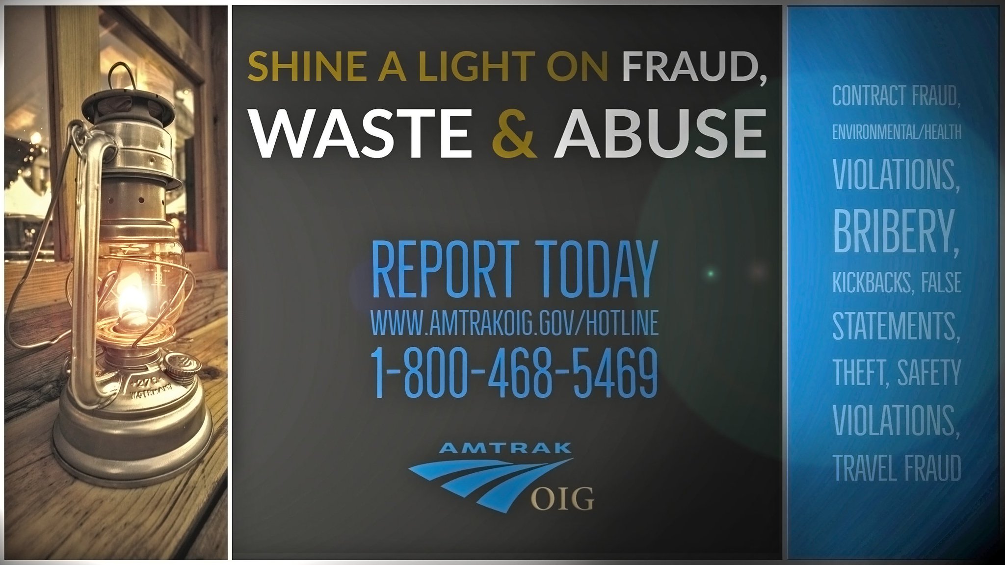 Amtrak OIG on Twitter "Help stop fraud, waste, and abuse. If you