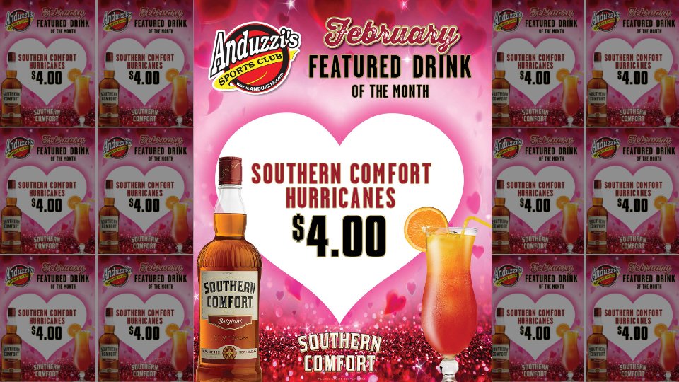 AnduzzisGB's tweet image. Don't let the snow slow you down! Stop in for a @southerncomfort Hurricane! 

Just $4 all month long...

#Hurricane #FebruaryFeature