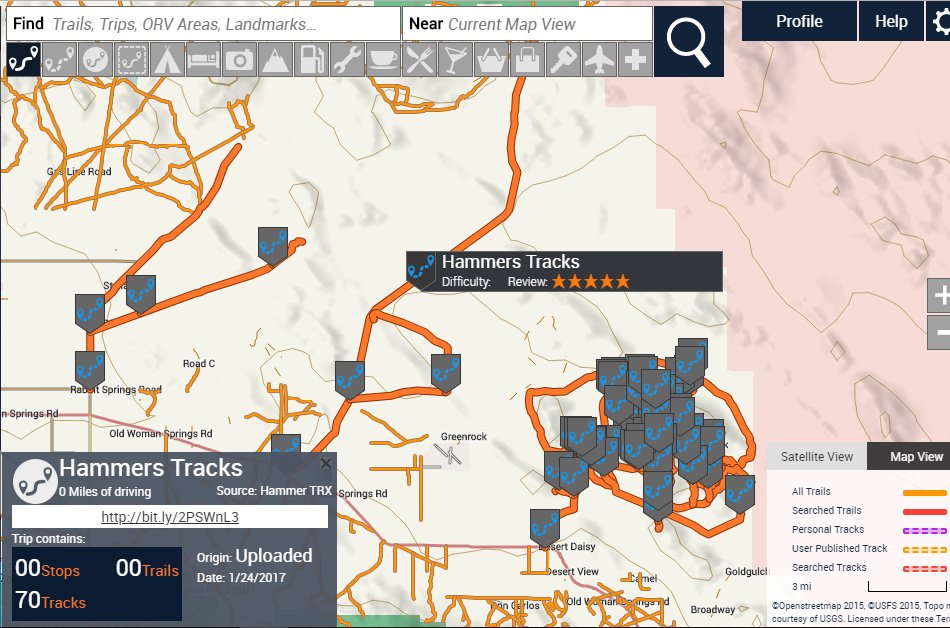 King Of The Hammers Map - Maping Resources