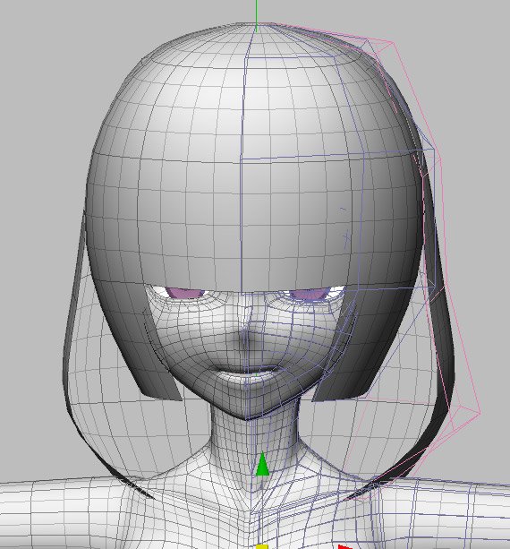 Skn Mmd 後頭部大きすぎたので修正 髪はふんわり うなじをうまいことやりたい 細かいポリゴン修正した 髪が終わったら関節ポリ割り増やして服いきたい Sknモデリング記録nm