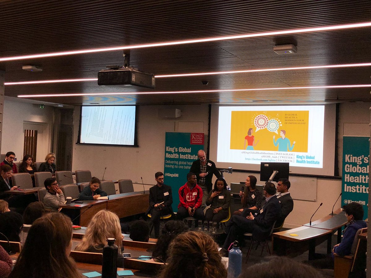Attending this afternoon's <a href="/KingsGHI/">King's Global Health Institute</a> soft launch event hosted by <a href="/KGHI_Amb/">KGHI Student Ambassadors</a> <a href="/KingsCollegeLon/">King's College London</a> – Panel now discussing the question "Is #GlobalHealth a modern form of #imperialism?"