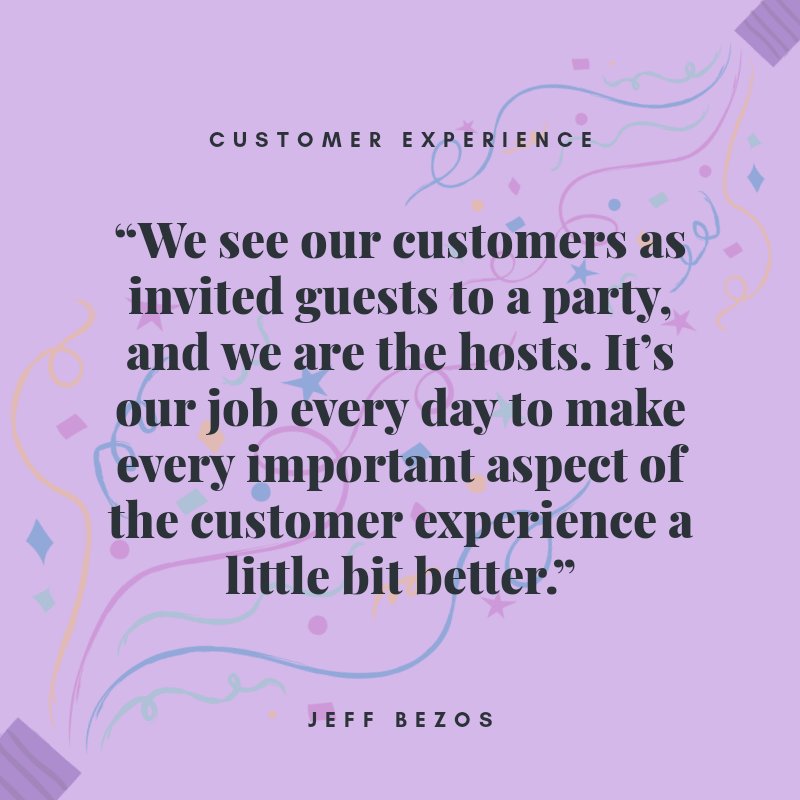 We should absolutely be treating our brands as parties we're hosting for our customers. They've showed up, it's our job to make it THE best party - one they don't want to leave and will compare all future parties to. 

#customerexperience #cx #partyon