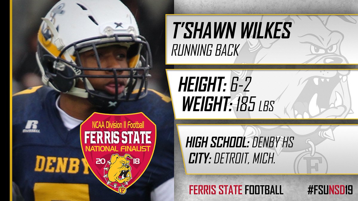 Big welcome to Detroit Denby's T'Shawn Wilkes and congrats on being a Bulldog! <a href="/7Twilkes/">T’Shawn wilkes🤡</a> #DAWGof19 #FSUNSD19