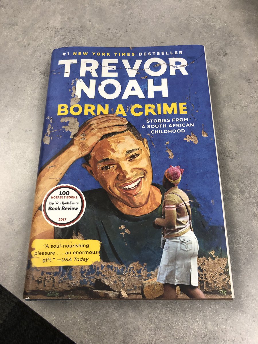 JOHSProjectLIT's tweet image. It’s time for our third meeting this year, at an all-new time and in a new location!! We will be meeting on Wednesday, February 27 in the library garage to discuss Trevor Noah’s book, Born a Crime. Pick up a copy from @OvertonLibrary today so you can join us!