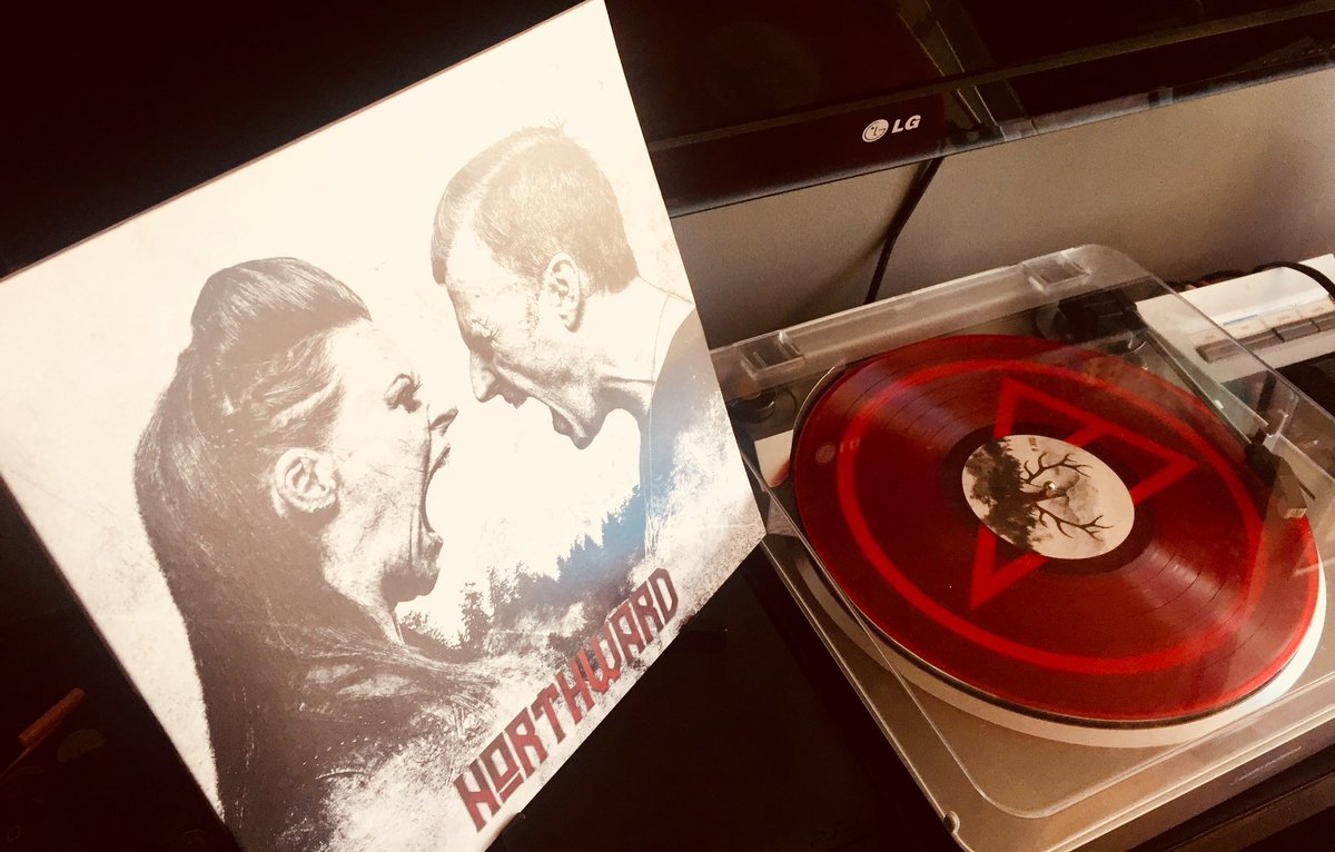 ErixAntoineNet's tweet photo. Finally back home! And celebrating in style. #northwardband #redvinyl #floorjansen #jornviggolofstad #getwhatyougive https://t.co/a3Wi0Ybmwq