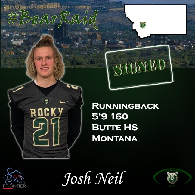 Welcome <a href="/josh__neil/">Josh Neil</a> to the Rocky Family! #BearRaid #ClassOf2023