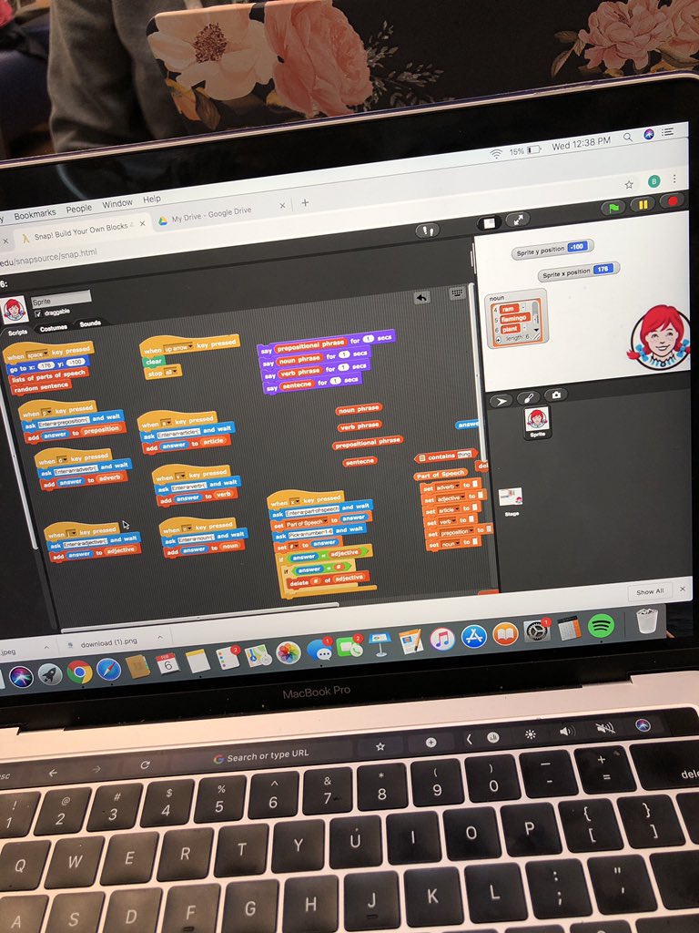OGgirlcoder's tweet image. Finishing a lab in Snap for my coding class, during my lunch mod (: @SnapCloud #GirlsWhoCode #GirlCoder #CodingIsFun